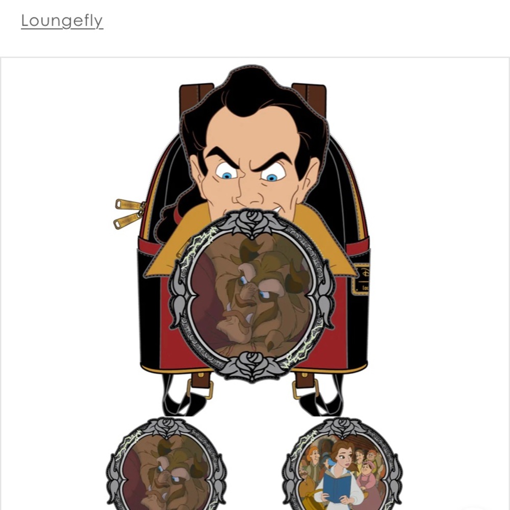 Loungefly Disney Villain Scene Series Gaston Beauty and the Beast Mini backpack